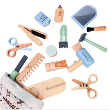Childrens Educational Wooden Hairdressing Set Toy Perfect For Parent-child Make-overs Or Solo Creative Play