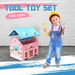 Childrens Toolkit 80pcs Construction Toys Tool Set Educational Pretend Role Play Learning Building Repair Tools Playset with House Shaped Toolbox. Available at Crazy Sales for $29.95