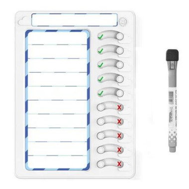 Chore Chart for Kids Dry Erase Chore Board ADHD Tools for Kids to Do List Checklist Task Board Routine Chart Planning Board for Fridge with 10 Sliders