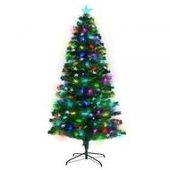 Detailed information about the product Christabelle 2.4m Enchanted Pre-Lit Fibre Optic Christmas Tree Stars.