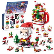 Detailed information about the product Christmas 2024 Advent Calendar 6 IN 1 Santa Claus Building Blocks Toys 12 Days Countdown Calendar for Kids