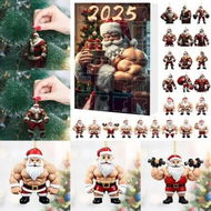 Detailed information about the product Christmas Advent 24 Days Countdown Calendar Strong Santa Claus Pendant Set,Christmas Santa Claus Acrylic Pendant Gifts Box,Christmas Hanging Ornament