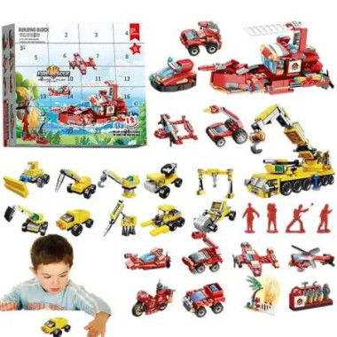 Christmas Advent Calendar 2024 24-Piece Car Building Set Countdown Toy for Kids