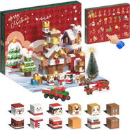 Detailed information about the product Christmas Advent Calendar, 24 Days Holiday Countdown Calendar Magnetic Christmas House Bricks Building Block Toys Kit, Xmas Gifts for Boy and Girls