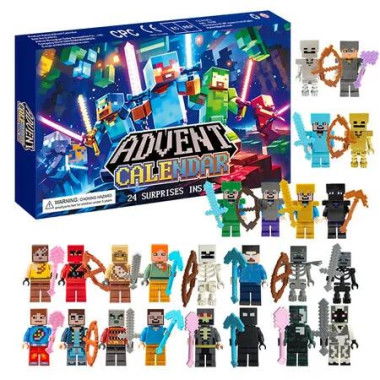Christmas Advent Calendar 24 Days Toys Figures Building Blocks Christmas Countdown Calendars 24 Characters Boys Girls Surprise Gifts