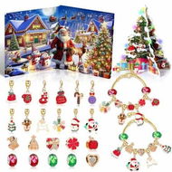 Detailed information about the product Christmas Advent Calendar Bracelets 24 Days of Christmas Countdown Calendar with 2 DIY Bracelets and 22 Charms,Ideal Christmas Holiday Ornament Gift