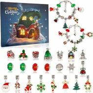 Detailed information about the product Christmas Advent Calendar Bracelets,24 Days Xmas Countdown Calendar DIY Jewelry Making Kit Gift 22 Charm Beads 2 Bracelets