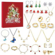 Detailed information about the product Christmas Advent Calendar Christmas Charm Bracelet Advent Calendar With 4 Bracelets,6 Necklaces,6 Rings,8 Earrings For Christmas Gifts