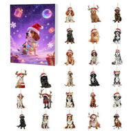 Detailed information about the product Christmas Advent Calendar for Dogs Countdown with 24 2D Unique Dog Ornaments Holiday Gift Set for Christmas Home Decor Tree Hanging