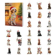 Detailed information about the product Christmas Advent Calendar for Dogs Countdown with 24 2D Unique Dog Ornaments Holiday Gift Set for Christmas Home Decor Tree Hanging