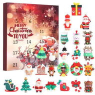 Detailed information about the product Christmas Advent Calendar Gift Box 3D Santa Claus Doll Keychain Pendant 24 Days Countdown Calendar Box For Christmas Surprise Party Gifts