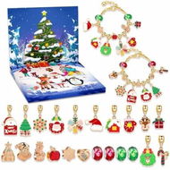 Detailed information about the product Christmas Advent Calendar Jewelry for Girls 2024 Christmas 24 Days Countdown Calendar Bracelet Making Kit for Xmas Gifts