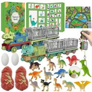 Detailed information about the product Christmas Advent Calendar, Surprise 24 Days Toys Set with Dino Figure Car Map, Countdown Calendar Creative Gifts for Boys Girls