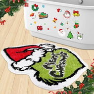Detailed information about the product Christmas Bath Mat,Green Christmas Bathroom Rug Super Soft Absorbent Bath Rug, Non Slip Xmas Plush Bath Mat for Bathroom, Living Room-80*120cm