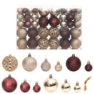 Detailed information about the product Christmas Baubles 100 pcs Champagne and Brown 3 / 4 / 6 cm