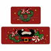 Christmas Believe Santa Red Kitchen Rugs Set of 2,Xmas Wreath Peppermint Candy Kitchen Mats Decor,Holiday Floor Door Mat Home Decorations. Available at Crazy Sales for $14.99