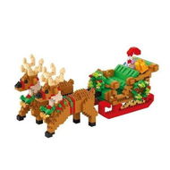 Detailed information about the product Christmas Building Block Kit Toys ,Santa Claus Reindeer Sleigh Car Building Bricks Playset, Birthday & Xmas Gift, Ornament, Hands-on Holiday Construction Games for Kids & Adults