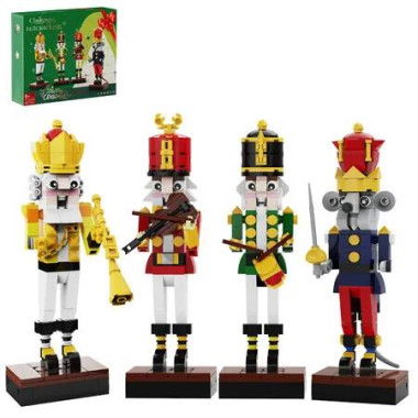 Christmas Building Blocks Playset Countdown Daily Surprise STEM Toy Xmas Gifts DIY Nutcracker Figures Decoration Bricks Kids Toys Gifts