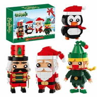 Detailed information about the product Christmas Building Blocks Santa Claus Nutcracker Elf Penguin Kit for Kids,Xmas Ornaments Bricks Set