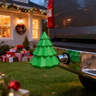 Detailed information about the product Christmas Car Cover Cap Trailer Coupling Christmas Tree Cap Hanging Decorations Funny Replacement Stylish Towing Hitch Cover