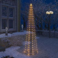 Detailed information about the product Christmas Cone Tree 136 Warm White LEDs Decoration 70x240 cm