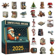 Detailed information about the product Christmas Countdown 2D Acrylic Santa Calendar 24-Day Holiday Decoration with Fun Seasonal Ornament for Holiday Home Decor