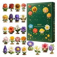 Detailed information about the product Christmas Countdown Calendar 2025, 2D Flat Acrylic Floral Ornaments with Loop 24-Day Pendant Countdown Set for Holiday Home Decoration