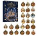 Christmas Countdown Vacation Calendar Advent, 24 Days of Snow Scene Spherical Themed Holiday Surprise, 24 Pcs 2D Flat Acrylic Christmas Tree Ornaments. Available at Crazy Sales for $14.95