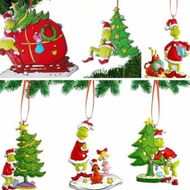 Detailed information about the product Christmas Decorations Hanging Ornaments 6 Pcs, How The Green Monster Stole Christmas Hanging Ornament Decorations