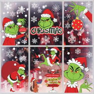 Detailed information about the product Christmas Decorations Indoor Window Clings, Cute Grinch Window Stickers Decals for Kids Home School Office Winter Decor