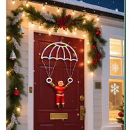 Detailed information about the product Christmas Decorations Lights Outdoor USB Power Parachute Lights 8 Modes Waterproof Hanging Santa Claus Indoor Eave Roof Holiday Gift COLORFUL