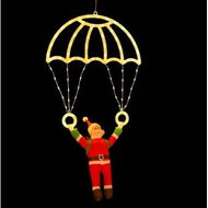 Detailed information about the product Christmas Decorations Lights Outdoor USB Power Parachute Lights 8 Modes Waterproof Hanging Warm White Santa Claus Indoor Eave Roof Holiday Gift COL Warm