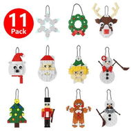 Detailed information about the product Christmas decorative Hanging pendant Tree Building Blocks DIY Santa Claus Figures Decoration Bricks Kids Toys Gifts