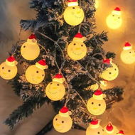 Detailed information about the product Christmas Decorative Lights Snowman String Lights Battery Operated Copper Wire Light for Christmas Tree Xmas Party Garden Patio