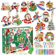 Detailed information about the product Christmas Diamond Painting Keychain DIY Hanging Diamond Art Kits Diamond Ornaments for Kids Christmas Crafts Family Decor