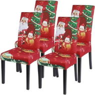 Detailed information about the product Christmas Dining Room Chair Covers Set Of 4 Stretch Xmas Chair Slipcovers Protector Spandex Washable Kitchen Parsons Chair Cover For Dining Room Christmas Decor Holiday Party (Santa Claus)