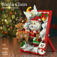 Detailed information about the product Christmas Diy 3D Santa Claus Photo Frame Brick Set 1704 Pieces Kids Birthday Gift Festive Decoration Family Game