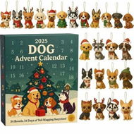 Detailed information about the product Christmas Dog Advent Calendar,24 Days Holiday Countdown Calendar Box Tree Ornaments Charm,Christmas Gift