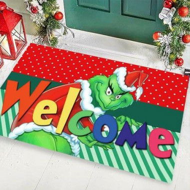 Christmas Door mat Christmas Decorations for Indoor Outdoor Home Kitchen Bathroom Christmas Party Essentials Decoration(50*80cm)