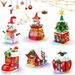 Christmas Element Building Blocks with Lights,Music 6 Pack Christmas Ornaments -Santa Gift Bag,Snowman, Xmas Tree, Stockings, Apple House Winter Cottage. Available at Crazy Sales for $29.99