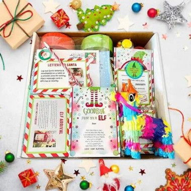 Christmas Elf Kit 24 Days Activities Shelf Countdown Gift Festive Family Fun Holiday Decorations