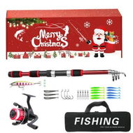 Detailed information about the product Christmas Fishing Rod and Reel Combo Kit Lightweight Starter Set Saltwater Freshwater Great Christmas Gift Color Red