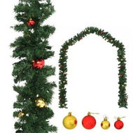 Detailed information about the product Christmas Garland Decorated With Baubles 5 M