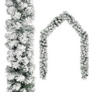 Detailed information about the product Christmas Garland with Flocked Snow Green 20 m PVC