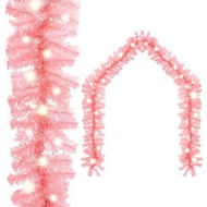 Detailed information about the product Christmas Garland With LED Lights 10 M Pink