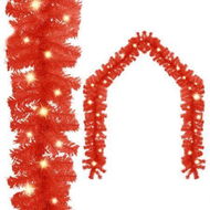 Detailed information about the product Christmas Garland With LED Lights 10 M Red