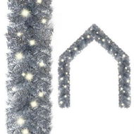 Detailed information about the product Christmas Garland With LED Lights 10 M Silver