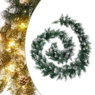 Detailed information about the product Christmas Garland With LED Lights Green 2.7m PVC.