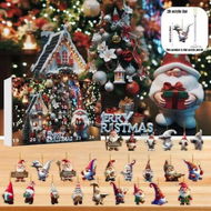 Detailed information about the product Christmas Gnome Advent Calendar 24 Days Christmas Countdown Calendars with 24 2D Acrylic Pendants Decoration For Christmas Tree Home Decoration