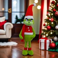 Detailed information about the product Christmas Green Grinch Plush Toy Extendable 18X14X 62 85CM Holiday Decor Birthday Gift